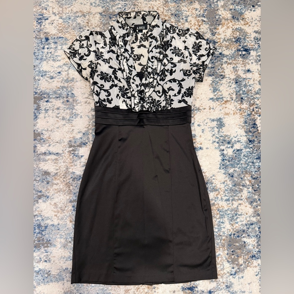 Black and White Patterned Dress